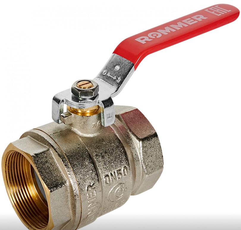 Кран шаровой ROMMER, RBV, 2", ВР/ВР, ручка рычаг, RBV-0001-2110350