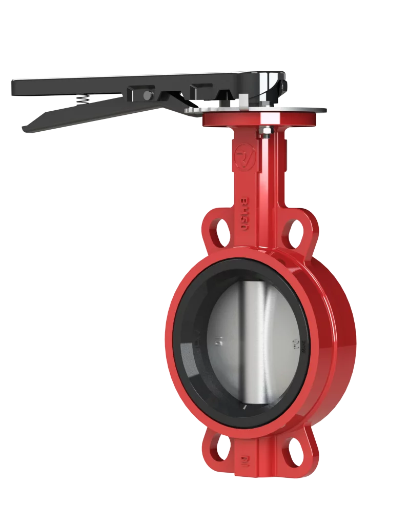 Затвор поворотный Ridval тип RVB 01 DN150 PN16 межфланцевый, чугунн...