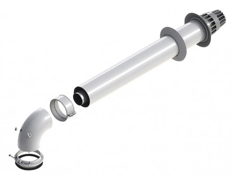 Горизонтальный проход, комплект, 80/125, PP