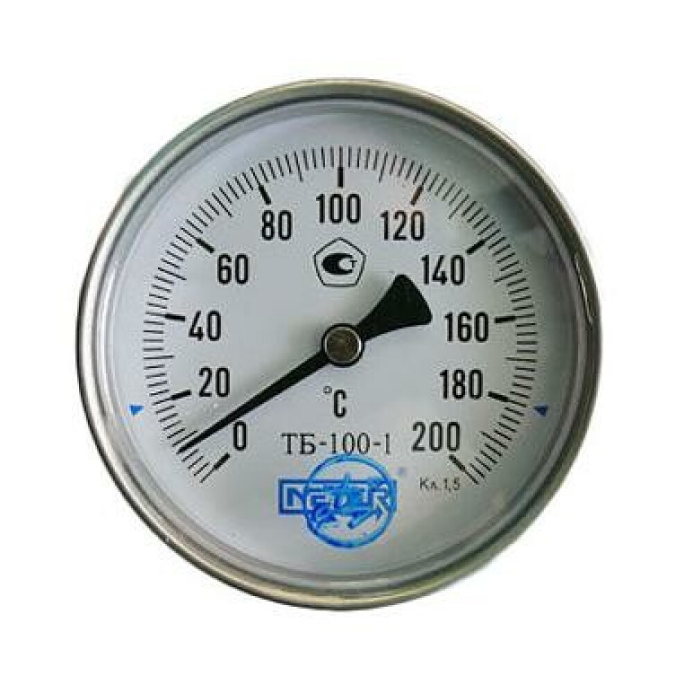 Термометр биметалл ТБ100 160С Дк100 L=60 G1/2" осевой Метер