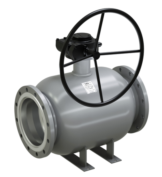 Кран шаровый LD КШЦФР, Ду 400/305, Ру 1,6 МПа, из стали 20, с редук...