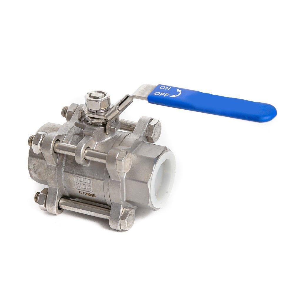 Кран шаровой NIOB FLUID 40670 G 1/2" DN 15 PN 40 нержавеющий AISI 3...