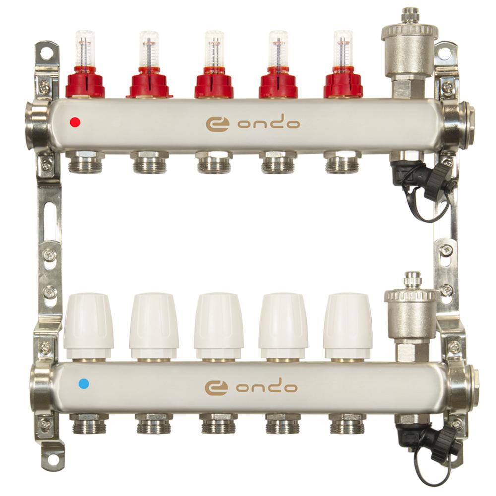 Коллекторная группа ONDO нерж сталь 5 вых. в сборе с автоматическим...