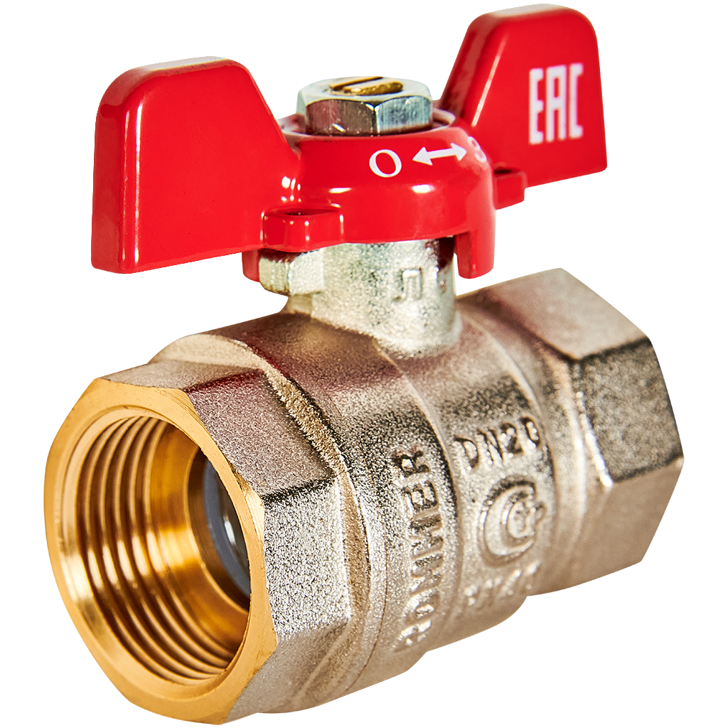 Кран шаровой ROMMER, RBV, 3/4", ВР/ВР, ручка бабочка, RBV-0003-2110220