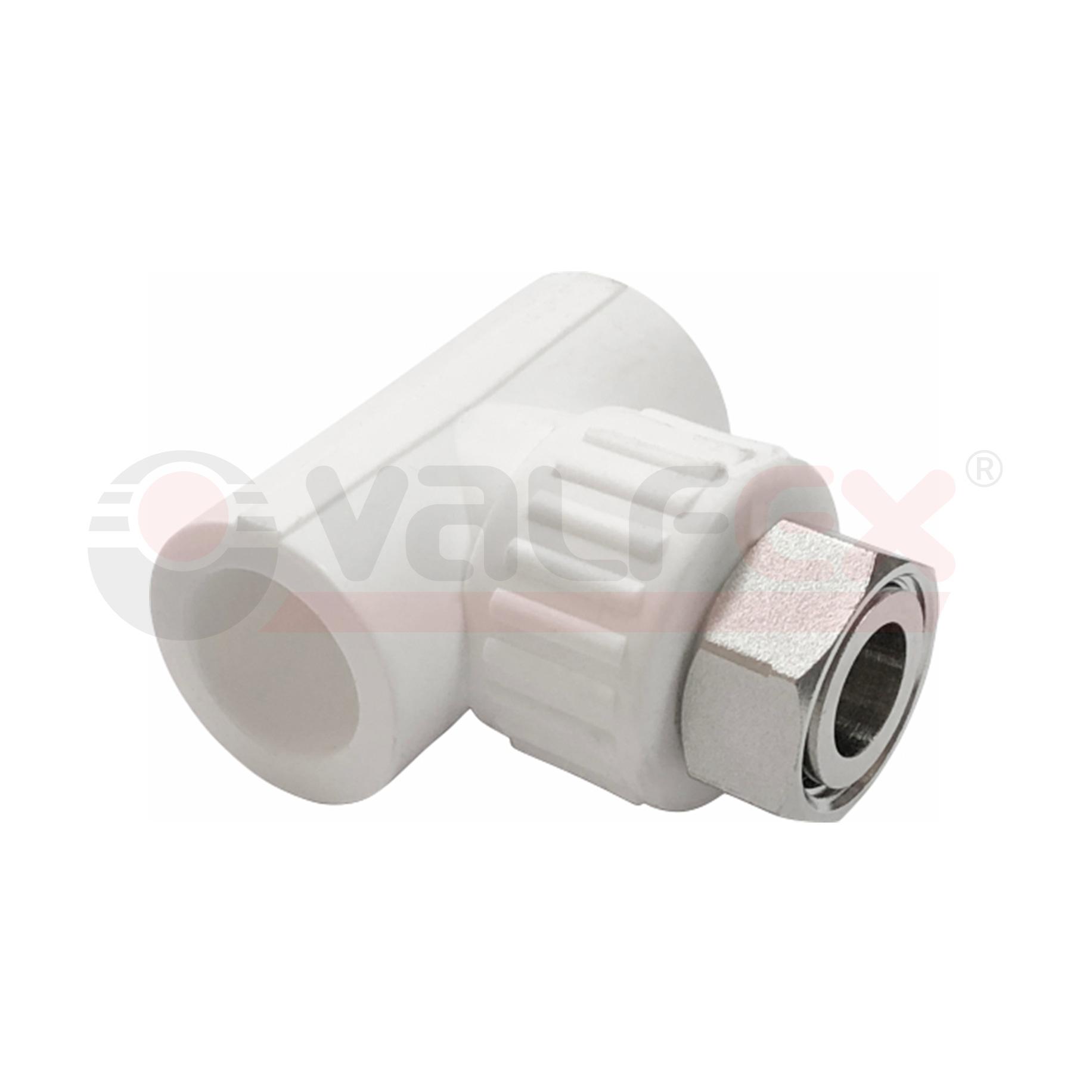 Тройник комбинированный с накидной гайкой 20х1/2"х20 (100/25) (Valf...