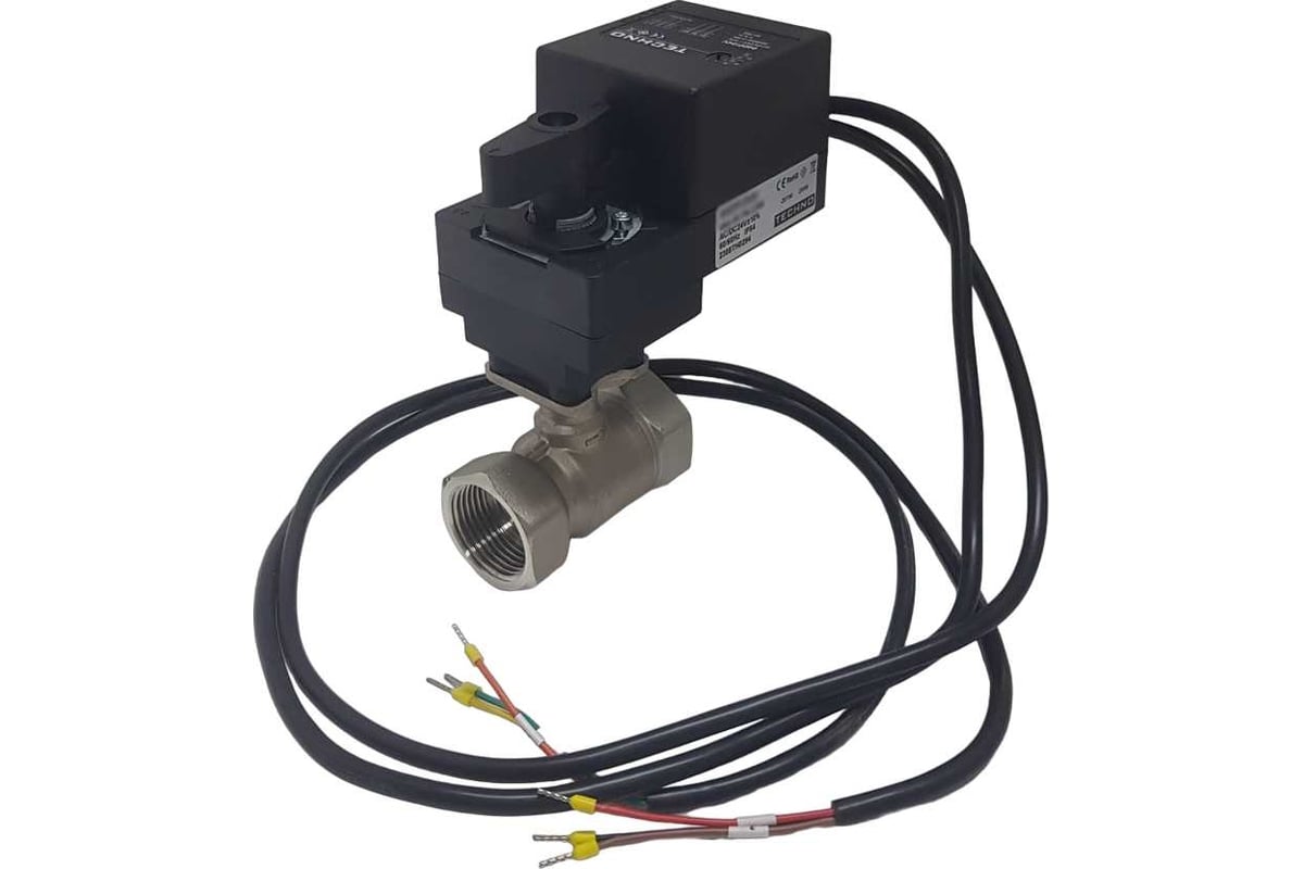 Двухходовой шар.кран TECHNO HKS232-04AN/24V нерж.сталь 304,DN32, G1...