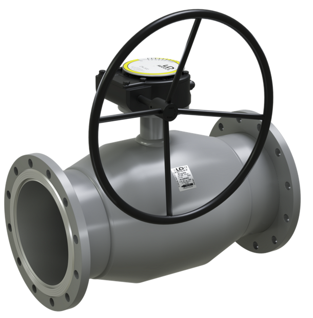 Кран шаровый LD КШЦФР Gas, Ду150/125, Ру1,6 МПа, с редуктором, из с...