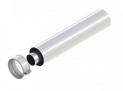 Удлинитель 0,5 м, 80/125 PP, стальной соединительный хомут в комплекте