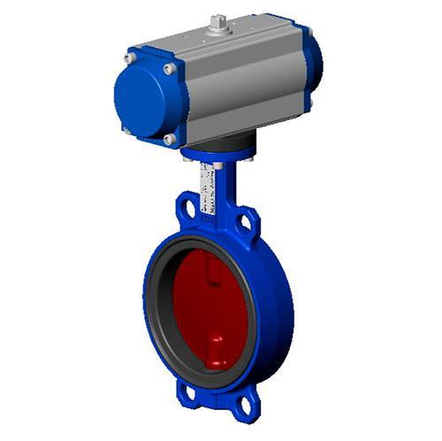 Затвор дисковый Tecofi VPI4448-N03EP0040 DN40 PN16 с пневмоприводом...