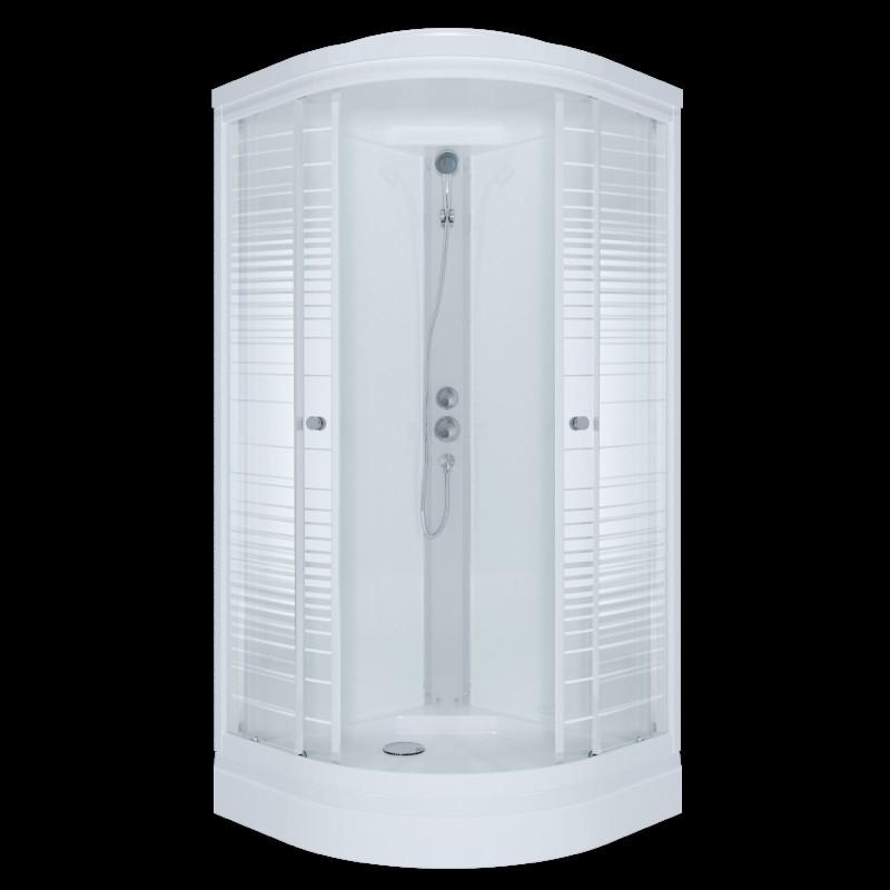 Душ. каб. MARONI LINE SR100L-BND-DN4 100x100x228 (7 мест+сифон D90мм)
