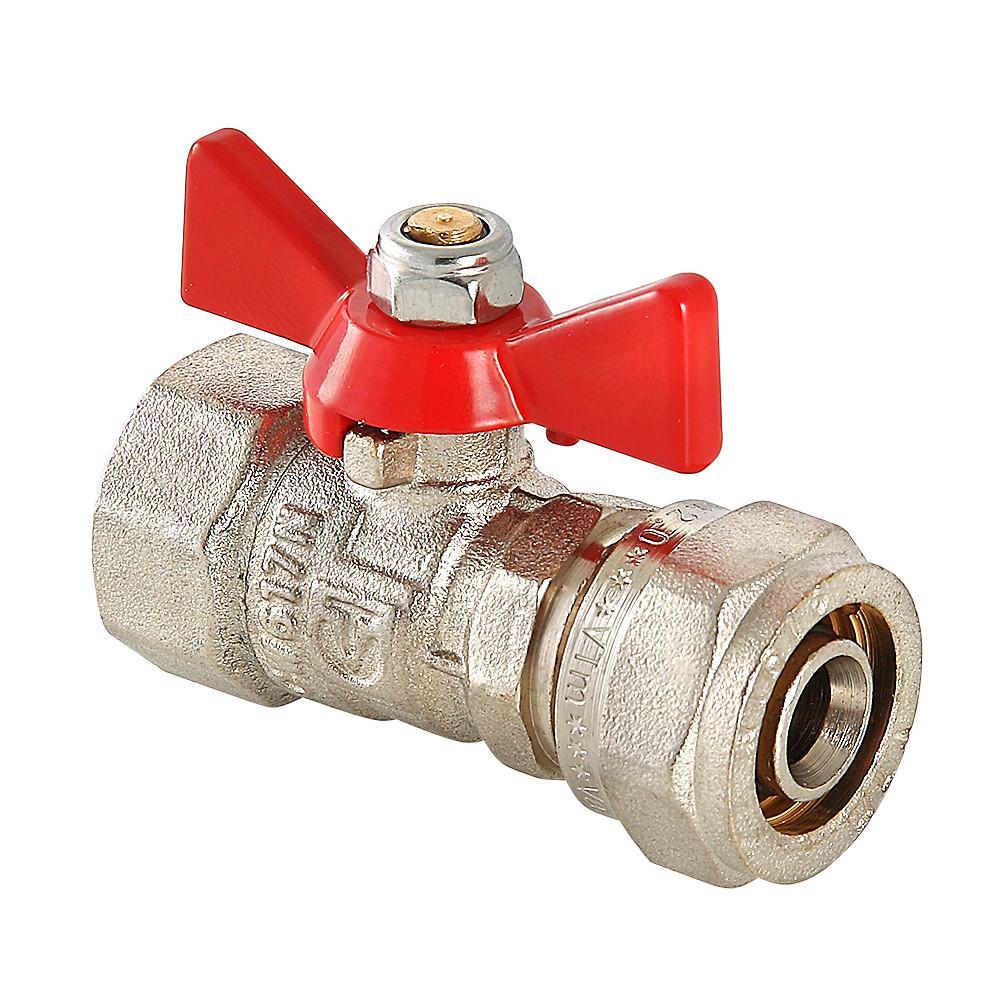 Кран шаровый Valtec VT.342.N.1604 16х1/2" вн, латунный с обжимным с...