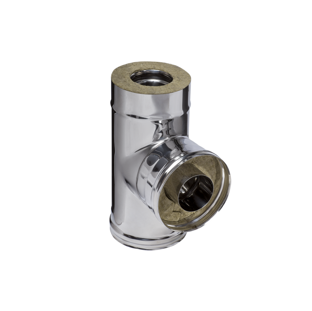 Ferrum GS 30-50Сэндвич-тройник 90° (430/0,5мм + нерж.) Ф115х200