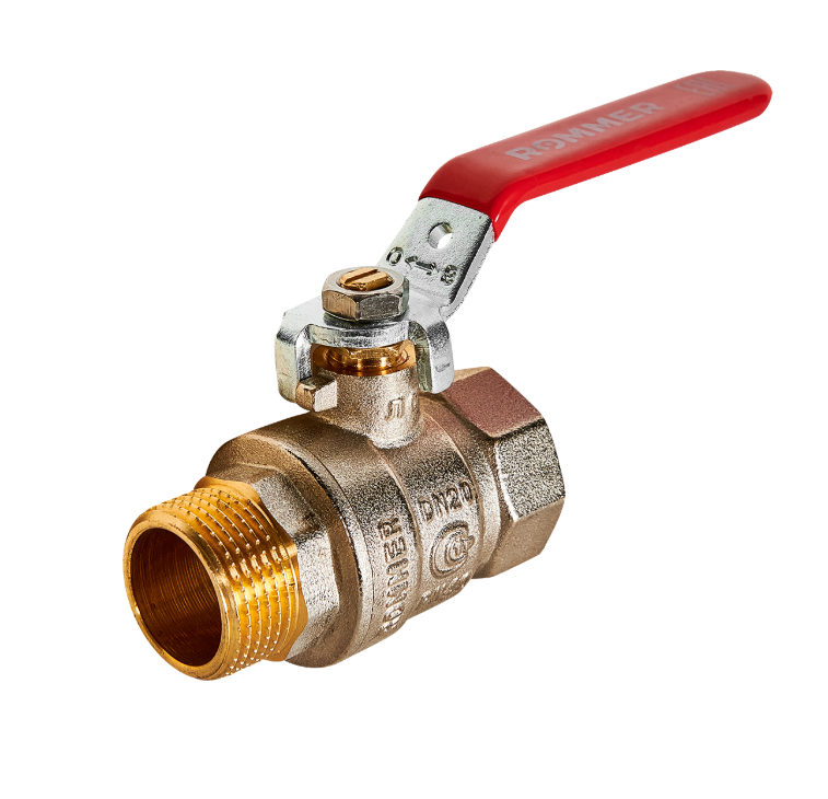 Кран шаровой ROMMER, RBV, 3/4", ВР/НР, ручка рычаг, RBV-0002-2210320