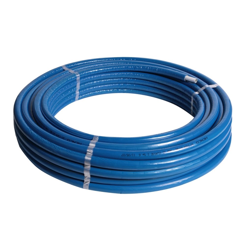 Труба HENCO STANDARD в синей изоляции (6мм), PEXc-AL-PEXc, 20х2, бухта 50 м