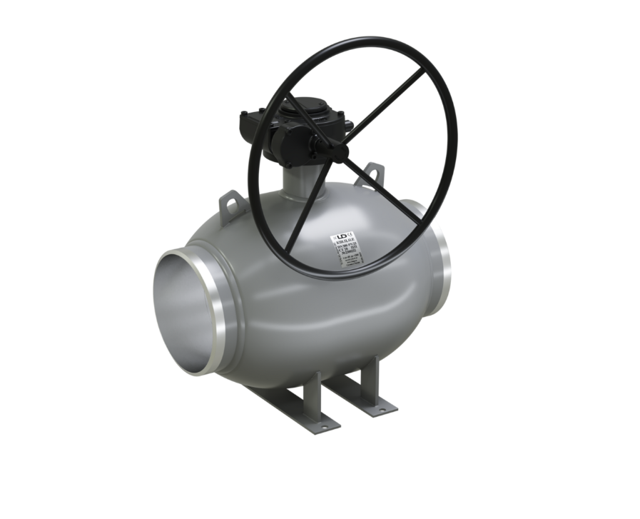 Кран шаровый LD, КШЦПР, DN250, PN25, из стали 20, полнопроходной, р...