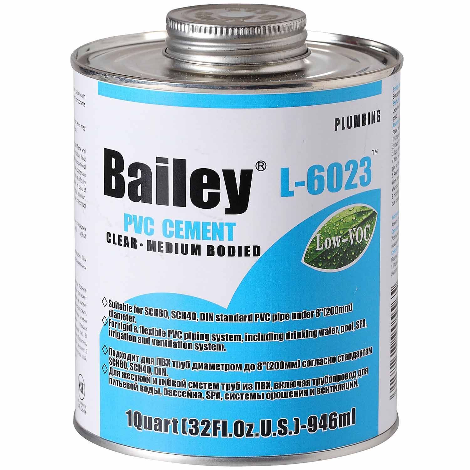 Клей L-6023 (946ml) Bailey для ПВХ труб