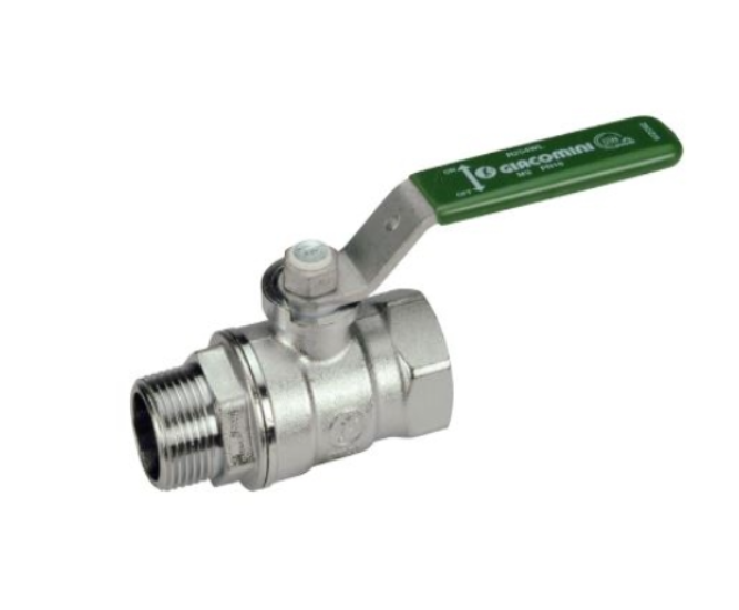 Кран шаровой Giacomini R254W 1 1/4" Ду 32 Ру16 латунный хромированн...