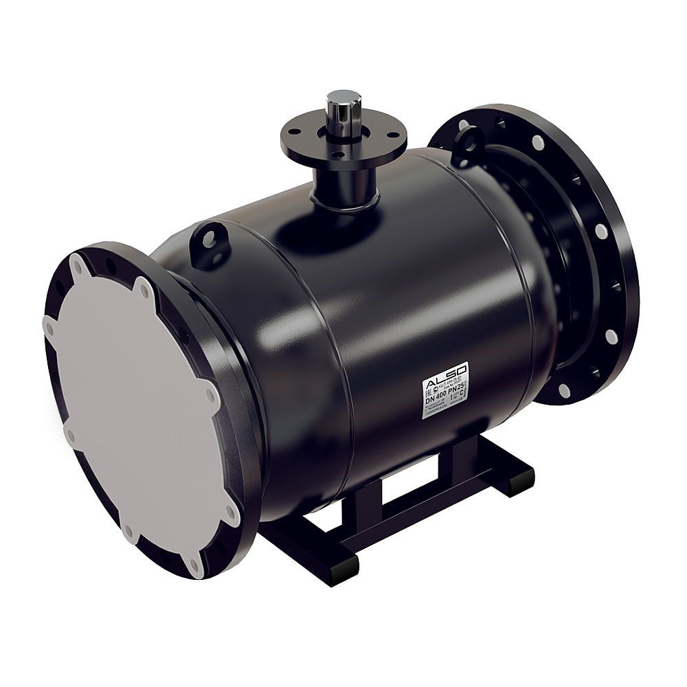 Кран шаровой ALSO КШФПР Ду 150 Ру 2,5 МПа из ст.20 (полн.) под редуктор