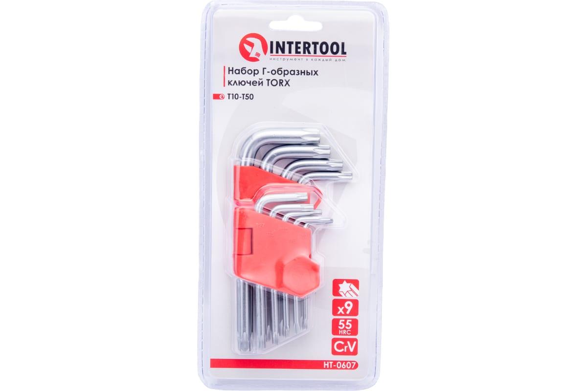 Набор Г-образных ключей TORX 9шт, Т10-Т50, Cr-V, Small