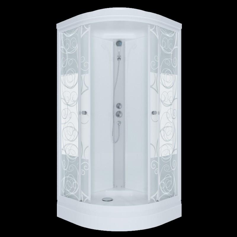 Душ. каб. MARONI FITO SR90L-DRN-DN4 90x90x215 (7 мест+сифон D90мм)