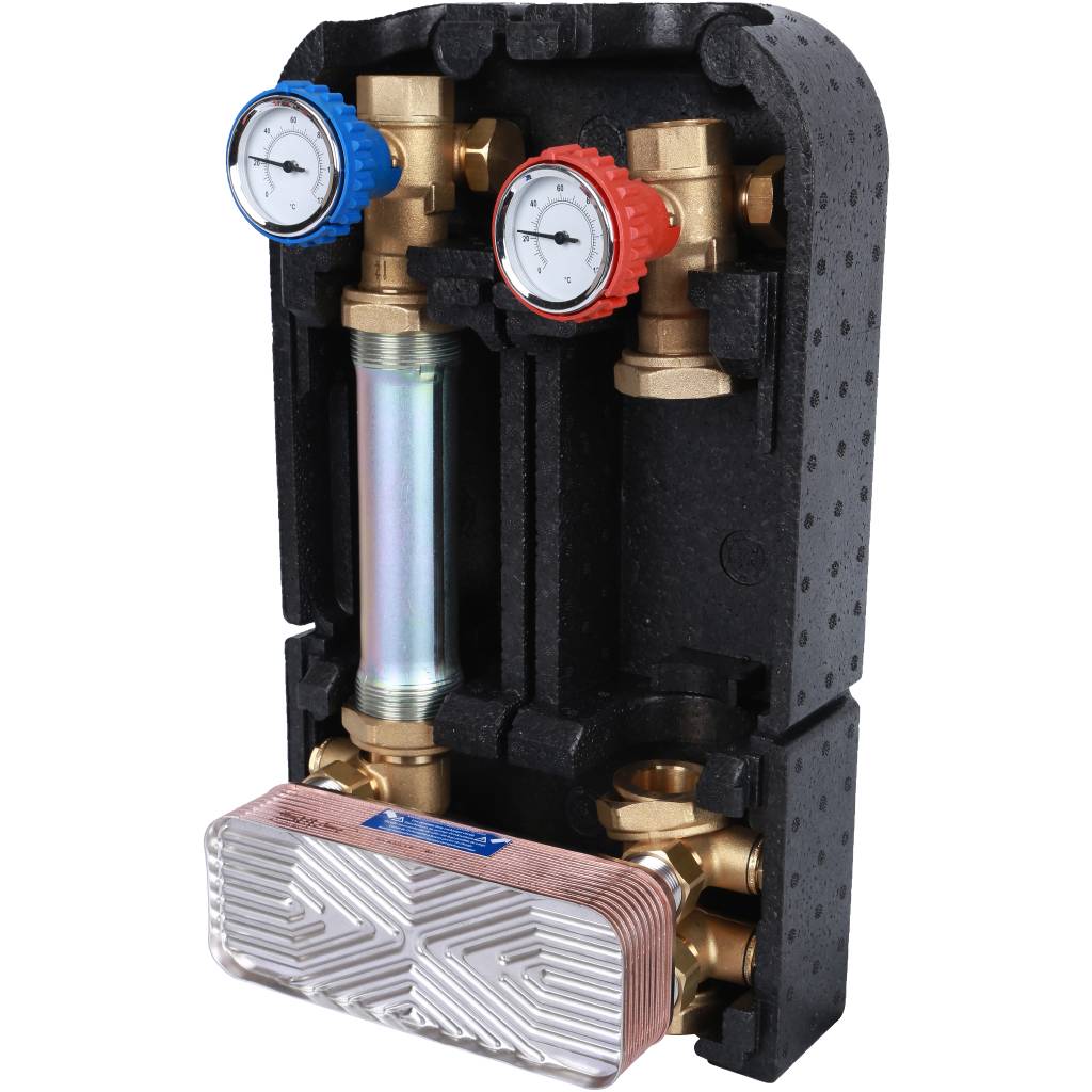 SDG-0038-182501 STOUT Насосная группа с теплообменником 18 пластин,...