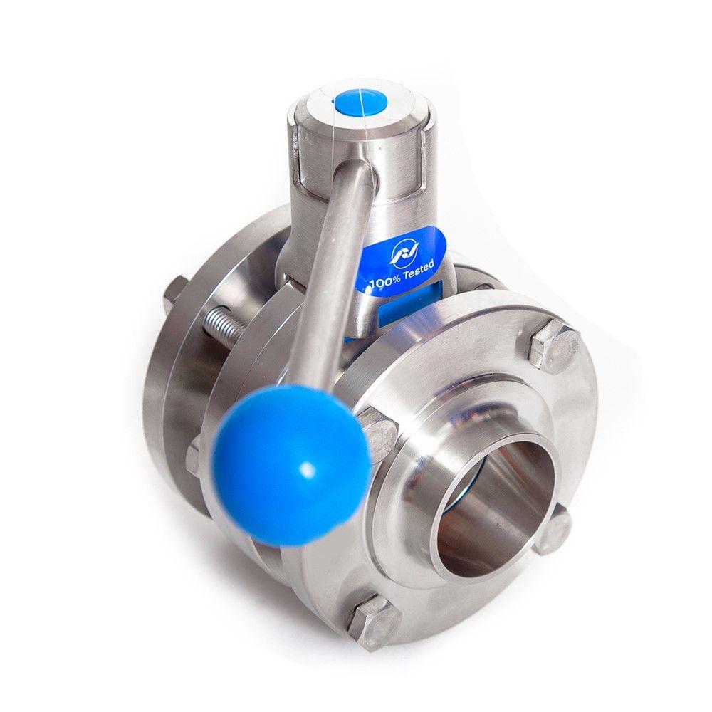 Затвор дисковый NIOB FLUID 43080 DN 80 AISI 304/EPDM с рукояткой фланцевый 25401