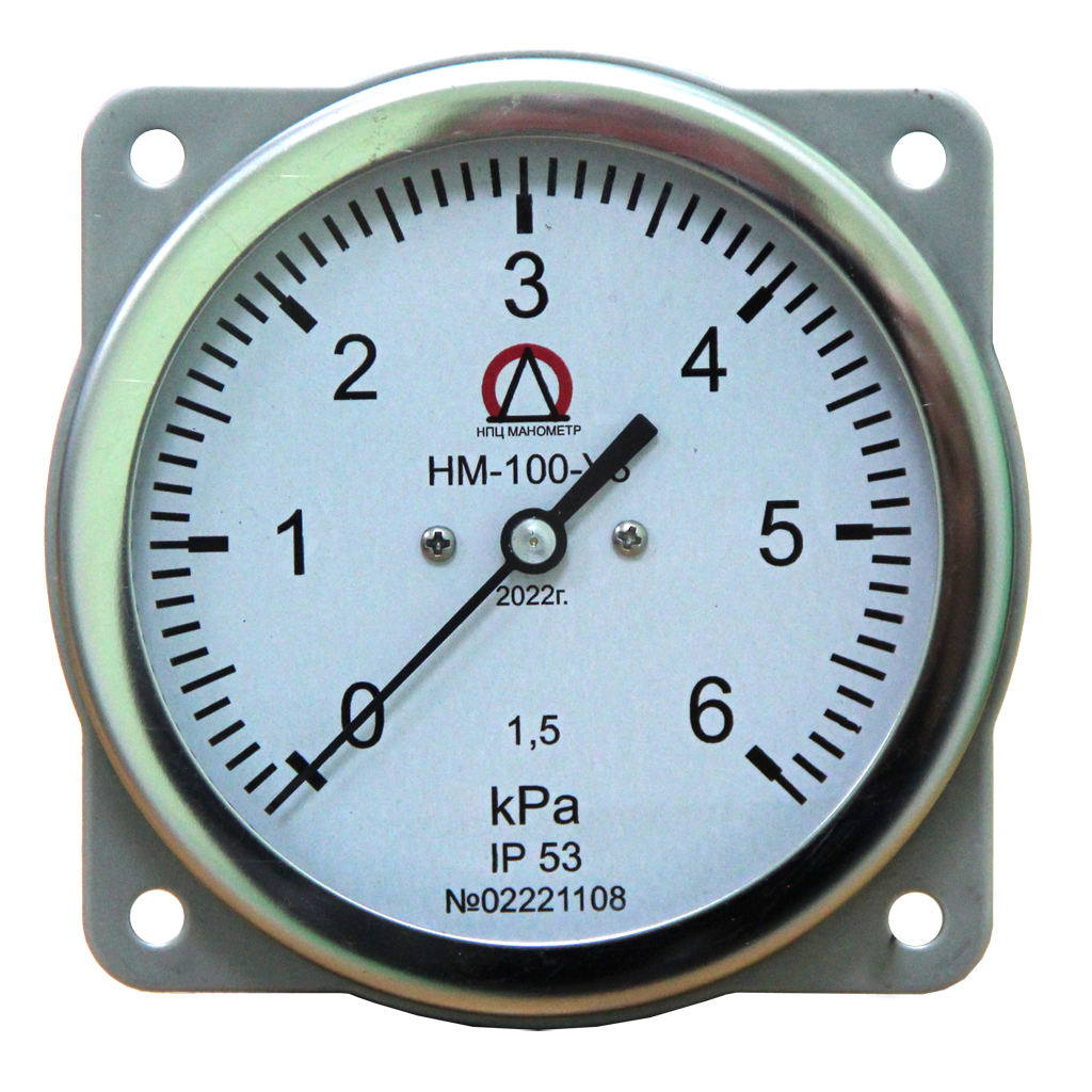 НМ-100-(0...40,0) кПа-1,5-У3 Напоромер, корпус Ф100мм.,нерж. с пере...