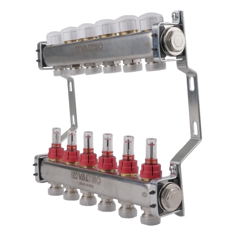 Блок колл. с расход. 1"х6 вых Евроконус 3/4