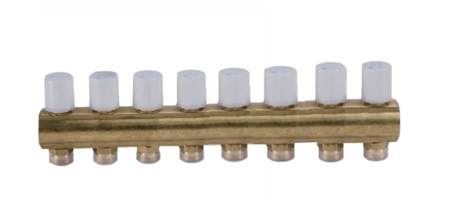 R553VY048, Коллектор с термостатическими клапанами, 1" x 3/4"E /8