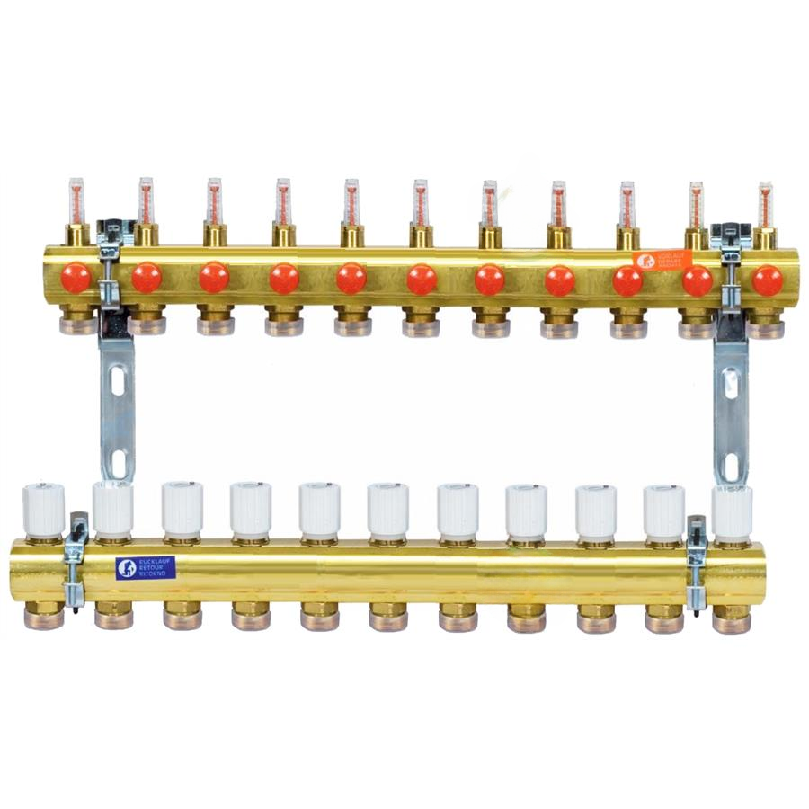 R553FZY051, Сборный коллекторный узел с расходомерами, 1" x 3/4"E /11