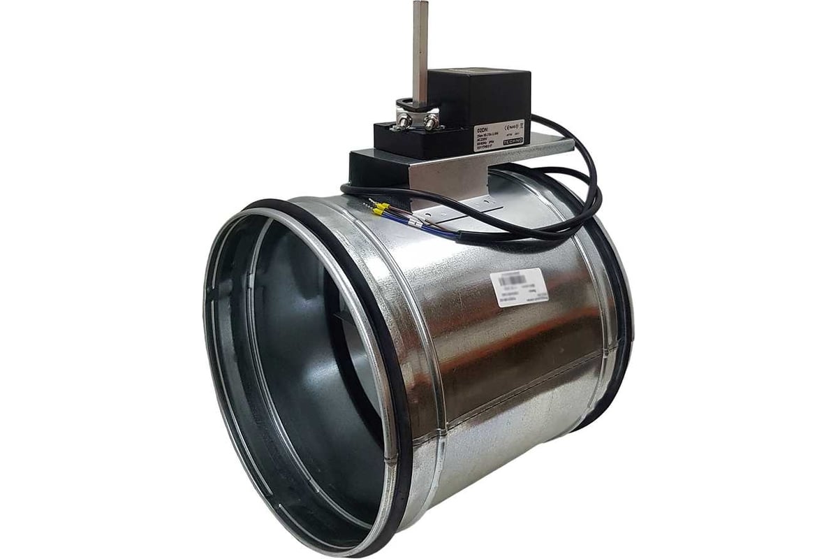 Регулирующая заслонка TECHNO TKD200-02DN/230V круглая, d= 200мм с р...