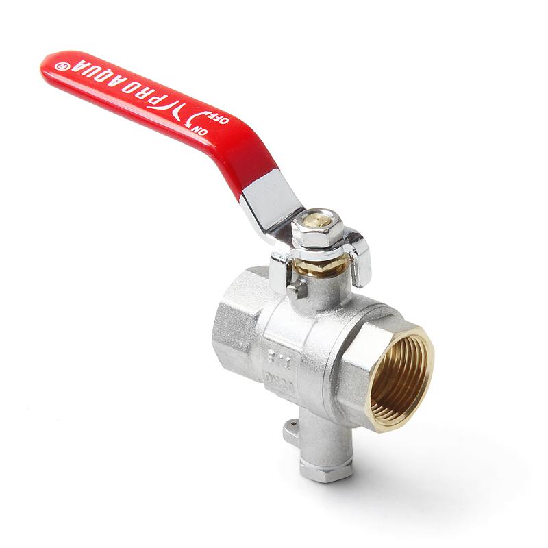 Кран шаровой Pro Aqua 1/2" Ду 15 Ру 25 для датчика температуры лату...