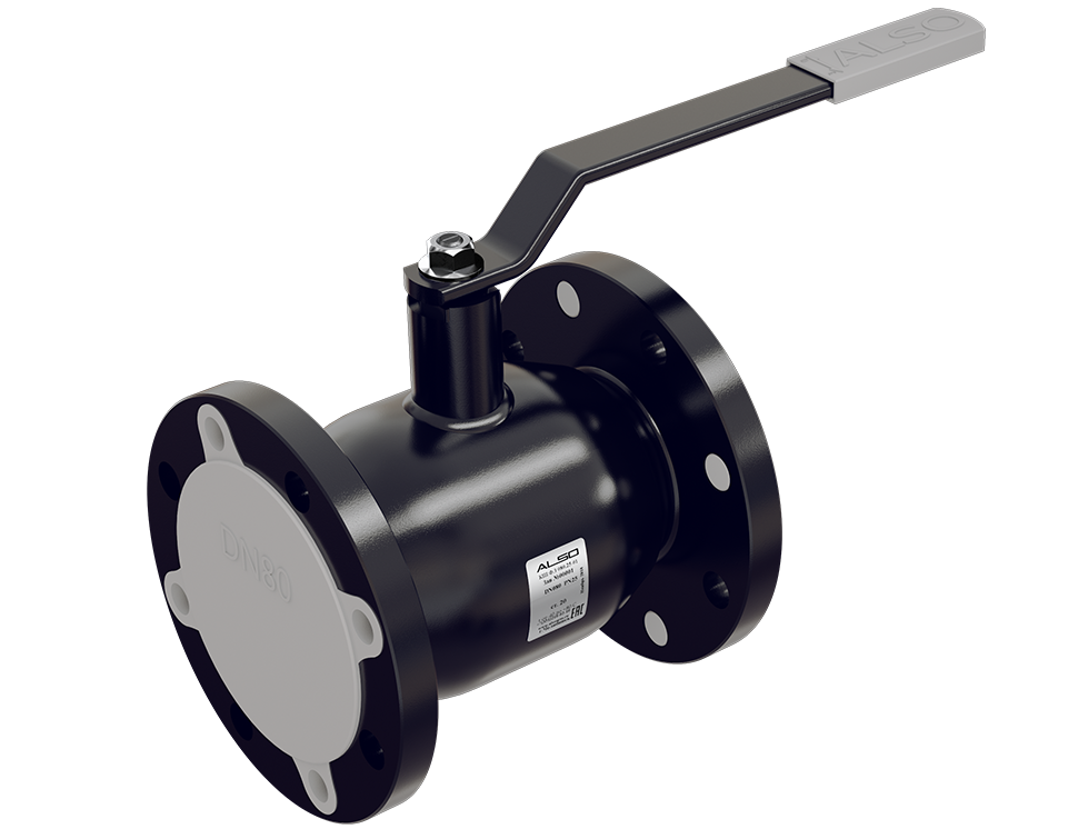 Кран шаровой ALSO КШФЗ Ду 100 Ру 2,5 МПа из ст.20 (полн.)