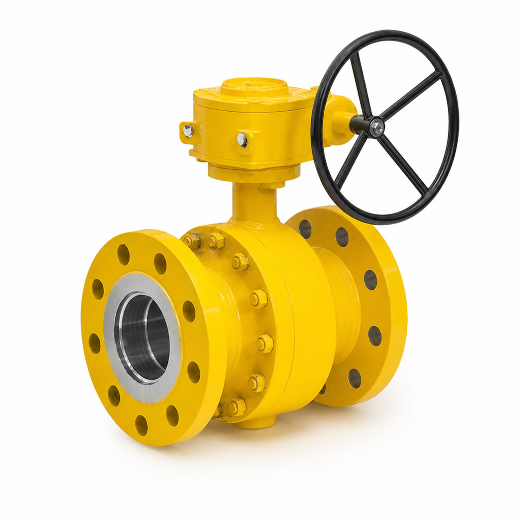 Кран шаровой газовый Н/П фланцевый с редуктором LD, КШЦФ Р Gas, Ду3...