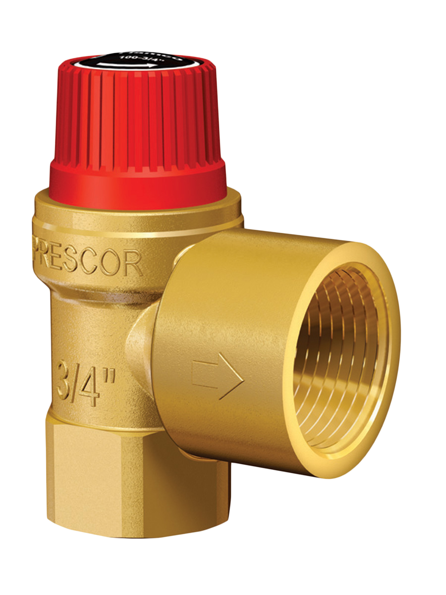 Prescor 170 3/4"x3/4' (внутр. резьба), клапан предохранительный, Рсраб=2,5бар, Tmax=120 C