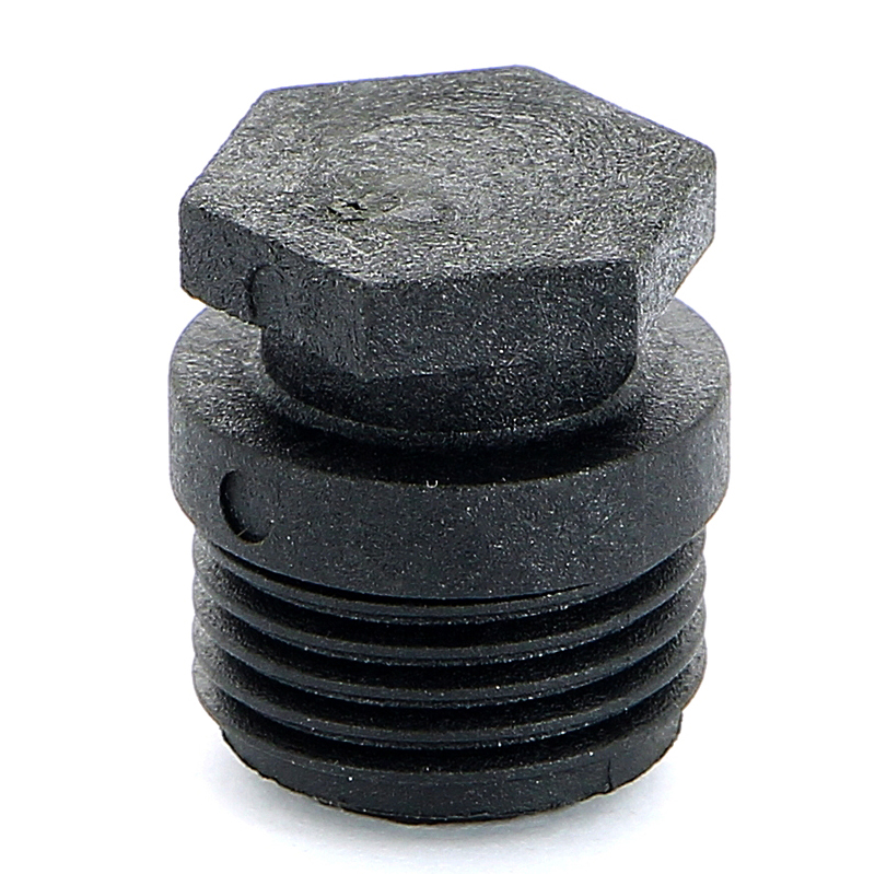 Заглушка черная, ПВДФ, 1/2"