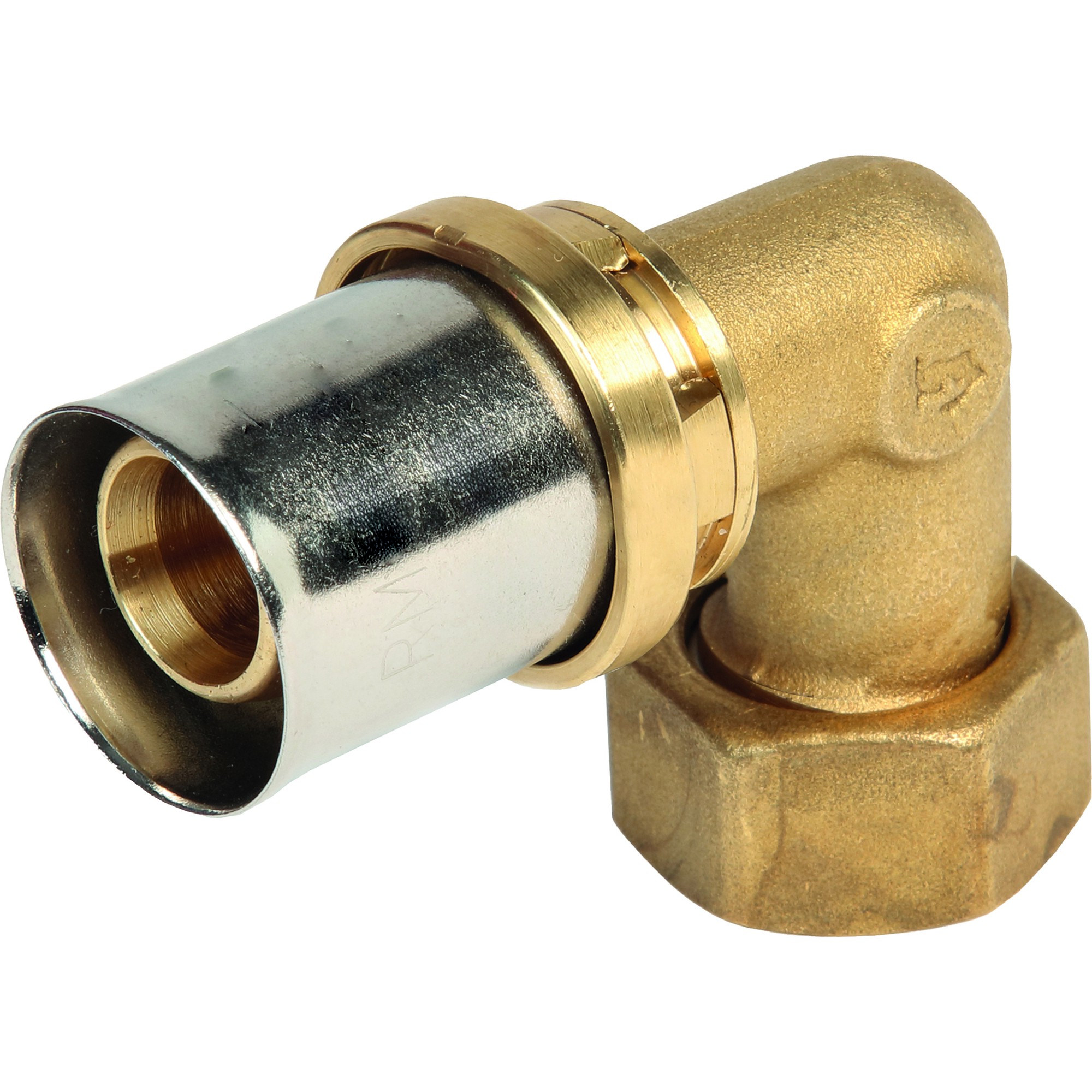 RM130PY047, Угольник с накидной гайкой и плоским седлом, 3/4" x (20x2)