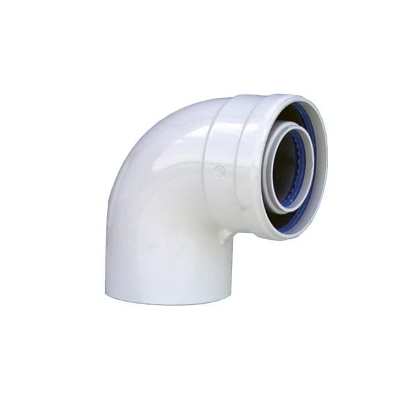 Уголок 90° для газоотвода Æ80, алюминий крашеный Для котл...