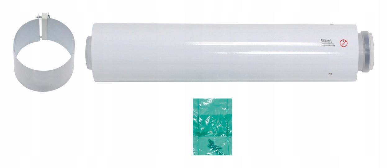 Удлинительная труба телескопическая, 60/100 мм, 0.5-0.8 м PP