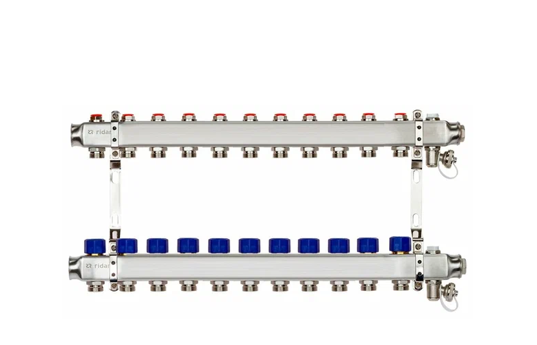 Комплект коллекторов SSM-11R set с кронштейнами, 11 контуров