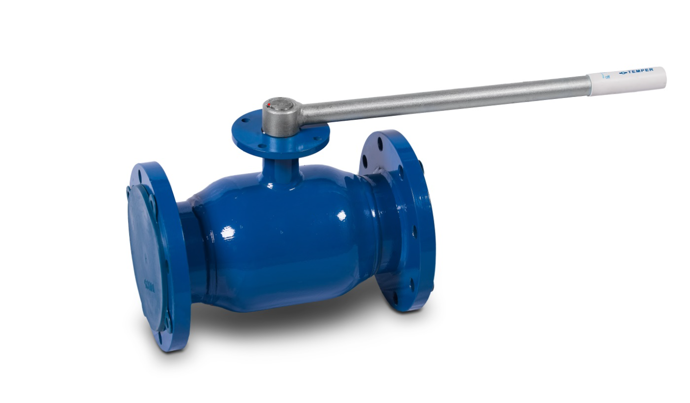Кран шаровой Temper, 293, DN 200, PN 16, L=530 мм, фланец, полный п...