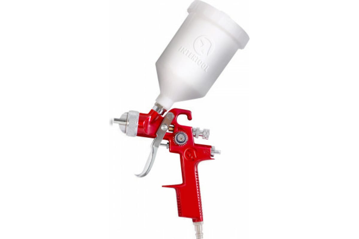 Краскопульт пневматический HVLP, форсунка 1.4мм, верхний пластиковы...