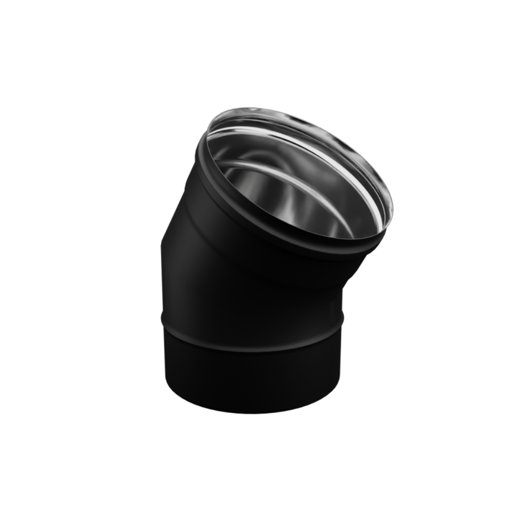 Ferrum Blackside Колено угол 135° (430/0,8 мм/эмаль/600° черная)Ф130