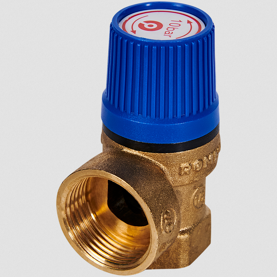 Предохранительный клапан ROMMER, RVS, 10 бар, 1/2 x3/4, RVS-0003-010015