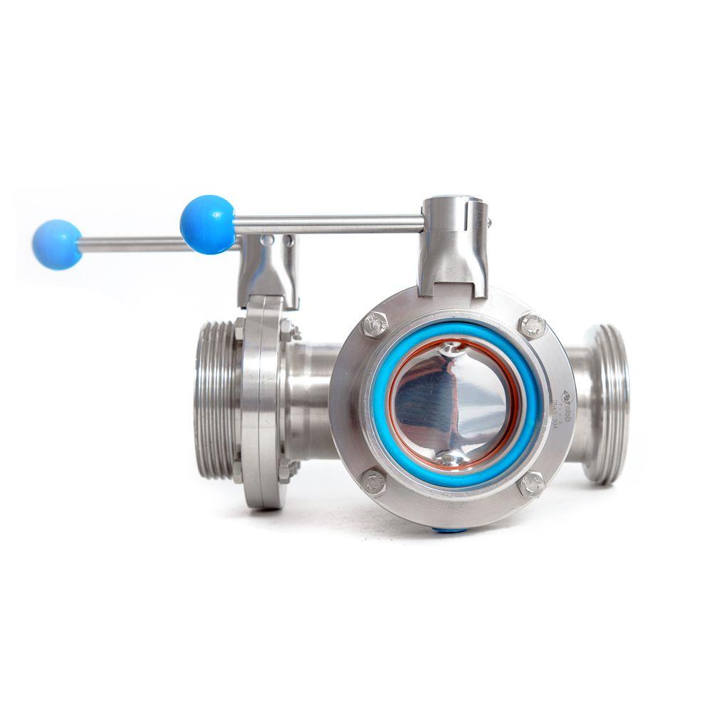 Затвор дисковый NIOB FLUID 4316 DN 80 PN 10,с двумя затворами 90&de...