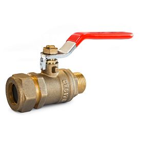 Кран шаровый латунный STAHLMANN SVLF1501/2NEF 15х1/2" Ру50 НР/ОБЖ рычаг