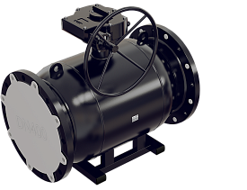 Кран шаровой ALSO КШФ Ду 350 Ру 1,6 МПа из ст.20 с редуктором