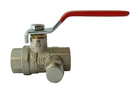 Кран шаровой Ридан BVR-DR 1/2" DN15 PN 40 латунный никелирован...