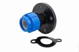 Соединение фланцевое ПНД Политэк, 50*1 1/2", компрессионное, б...