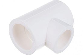 PP-R Тройник переходной Белый 63-50-63